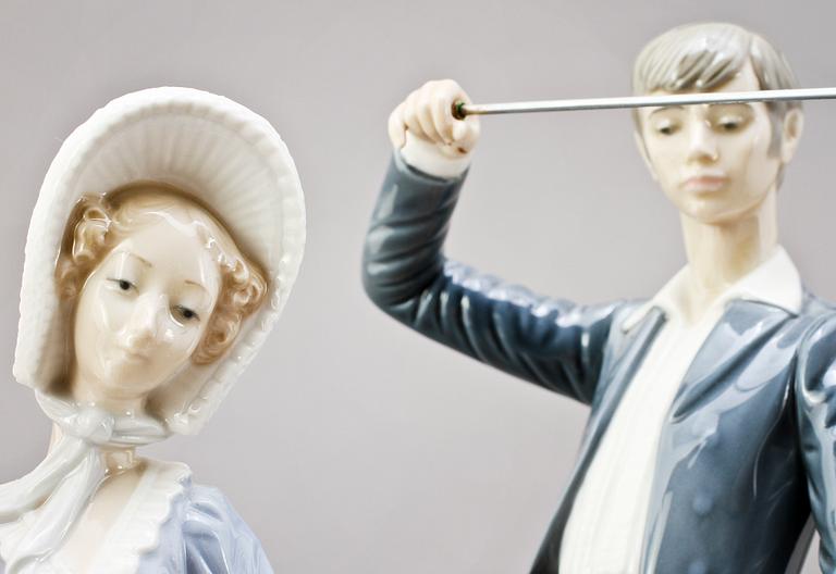 FIGURINER, porslin, två stycken, Lladro. Spanien 1900-tal.