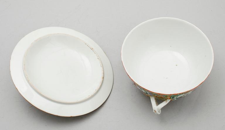 LOCKSKÅL, porslin, Kina, Kanton, 1800-tal.