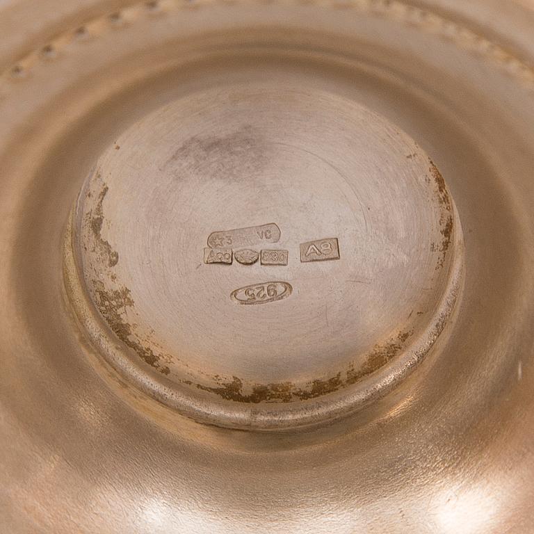 An Italian Silver Sugar Bowl and Cream Jug, Finnish control marks 1978.