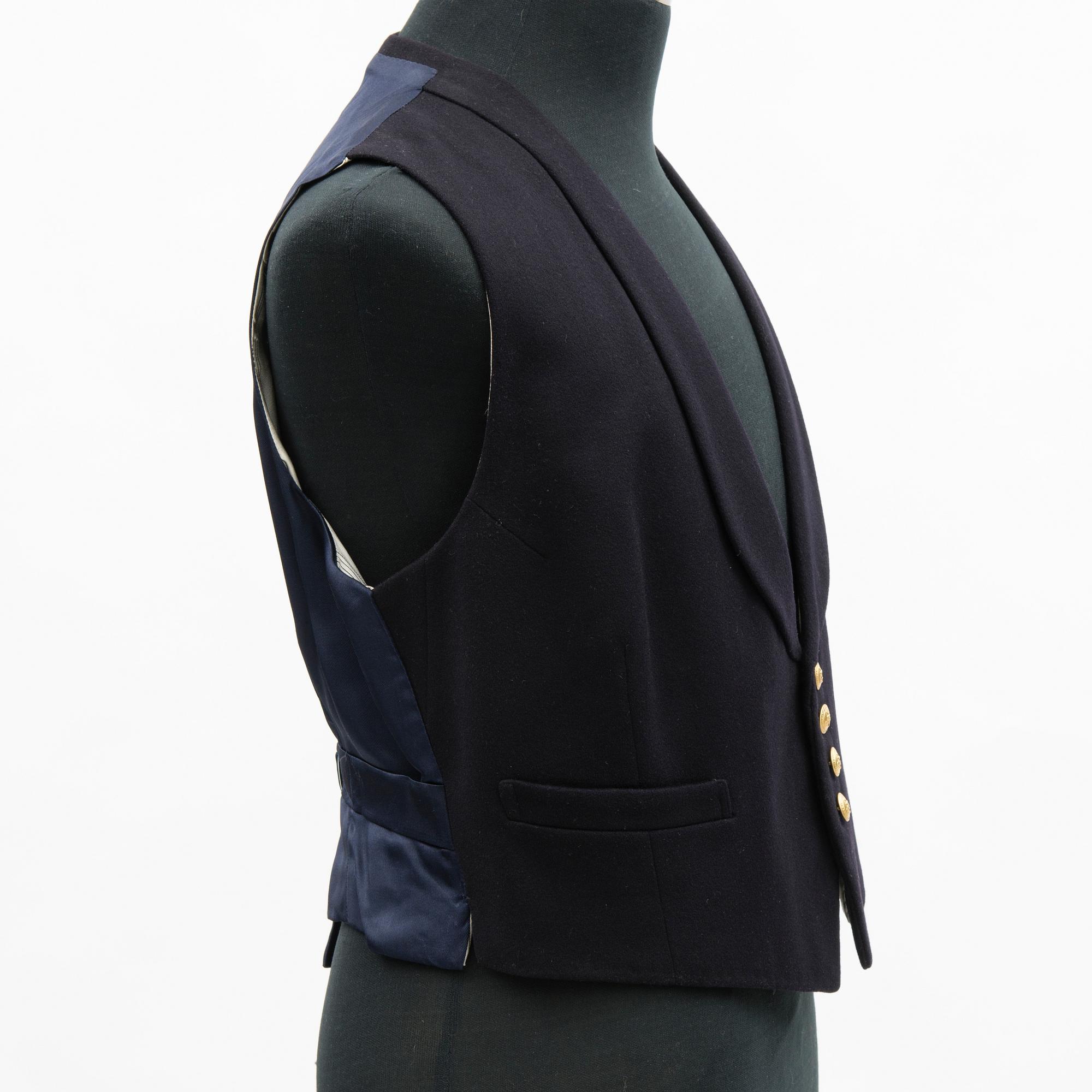 A Finnish naval officer's mess uniform and cape, second half of 20th Century.