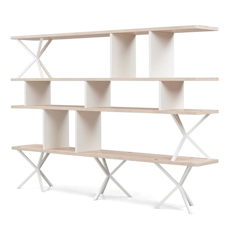 Per Söderberg, a custom made "NEB Shelving System" bookcase produced by No Early Birds.