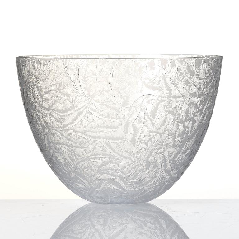 Ingegerd Råman, a 'Frost' glass bowl, Orrefors, Sweden 2003, ed. 35/60.