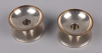 LJUSSTAKAR, ett par, tenn, art deco, GAB 1937.