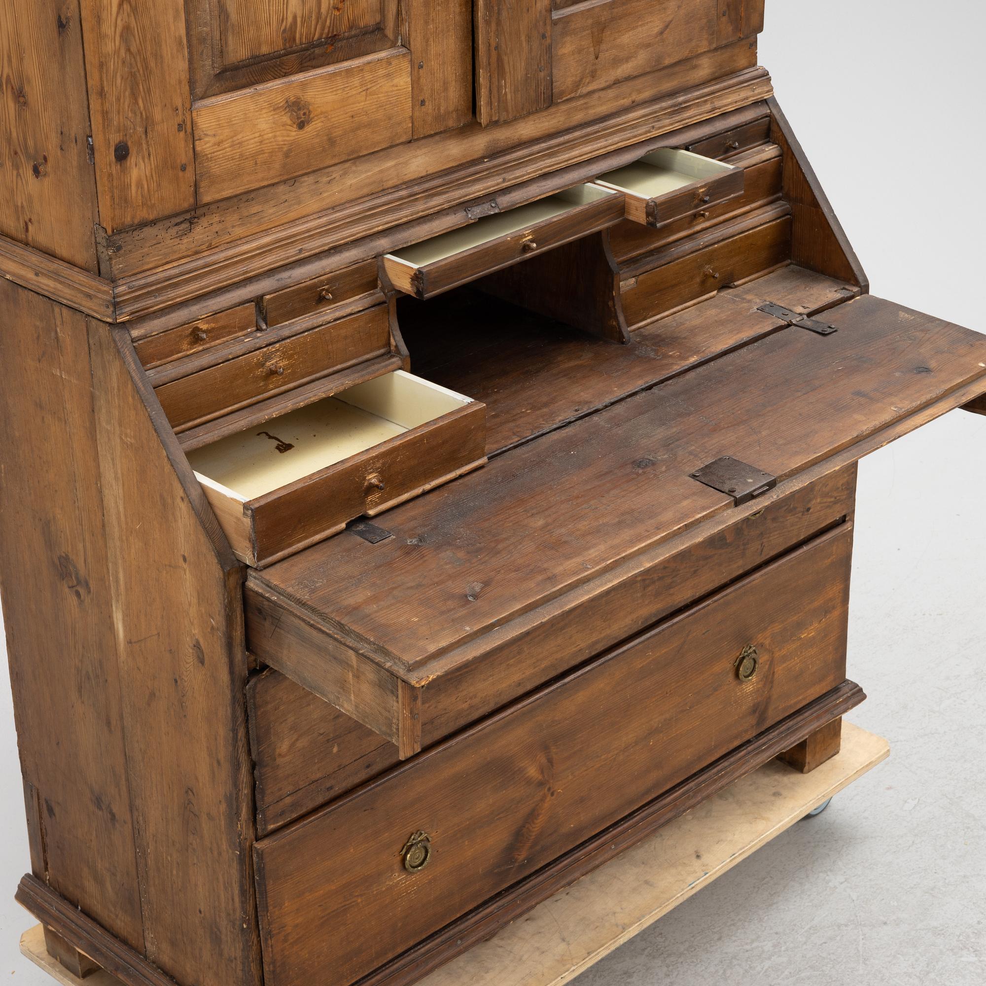 A writing cabinet, 18th Century.