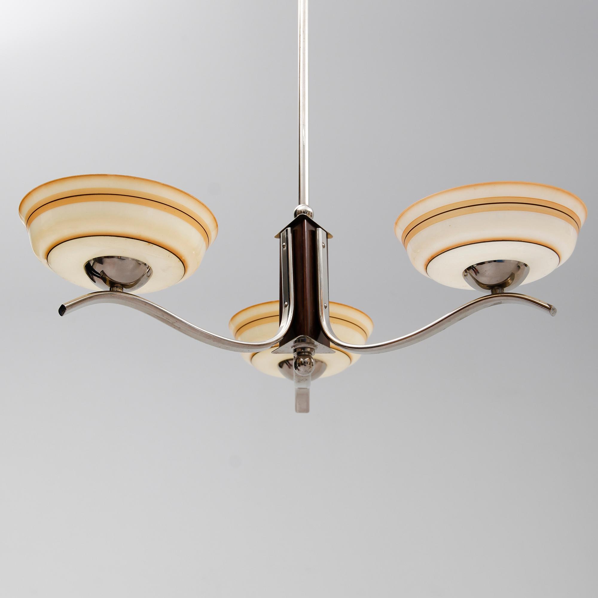 TAKLAMPA, art déco, 1900-talets första hälft. Höjd 73 cm.