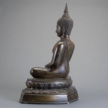 BUDDHAFIGURIN, brons, Thailand, 1900-tal.
