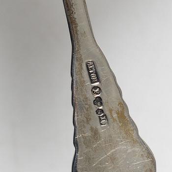 Coffee and mocha spoons, 12+6 pieces, silver, Alton Guldvaru Ab, Falköping, 1959–1967.