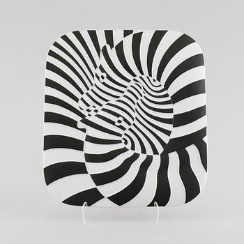 VICTOR VASARELY, väggrelieff, porslin, Rosenthal, signerad och numrerad 394/3000.