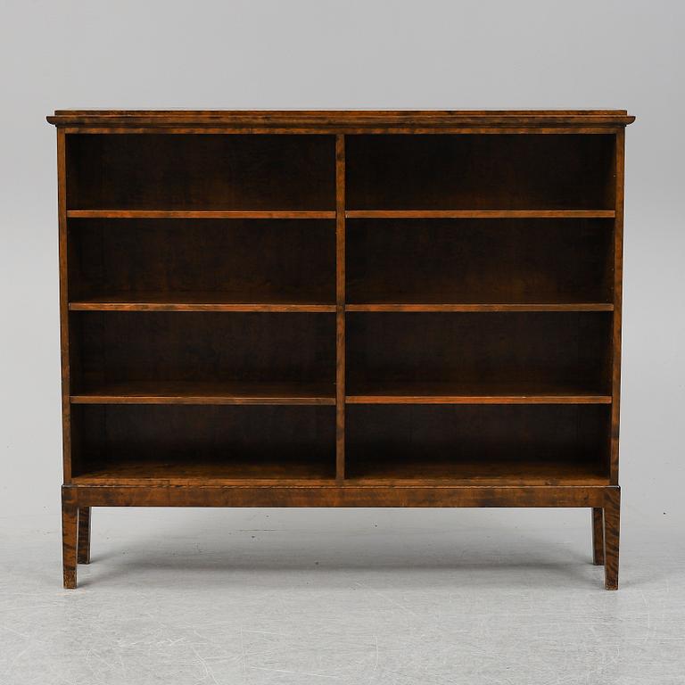 A stained birch bookcase, 1930's.