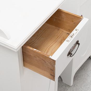 Bedside tables/ chamber pot cabinets, a pair, second half of the 20th century.