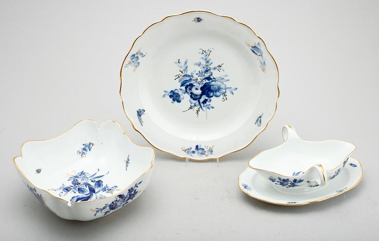 MATSERVIS, 62 del, porslin, Meissen, 1900-talets första hälft.