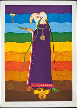 FRIEDRICH SCHRÖDER-SONNENSTERN, färglitografier, 5 st, signerade och numrerade i HC-upplaga, daterade 1971.