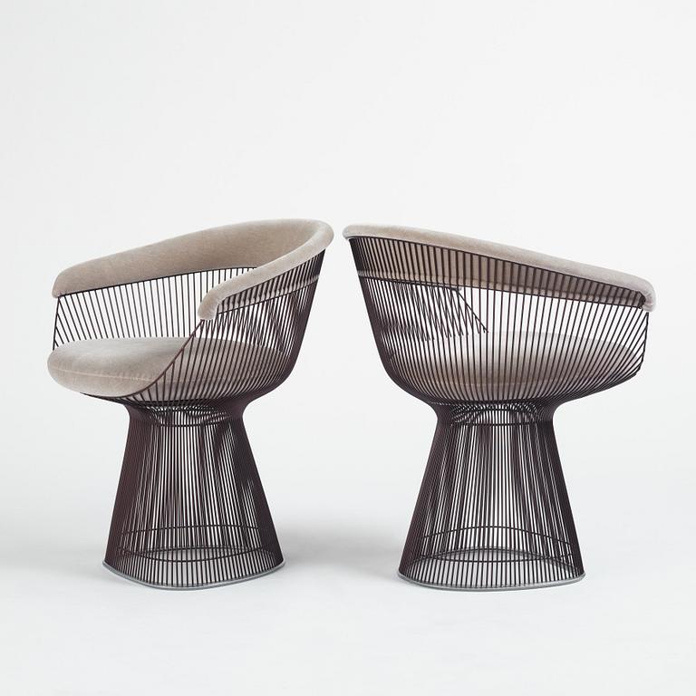 Warren Platner, a set of six "Platner Side Chair" chairs, Knoll International, post 1966.