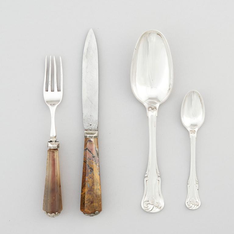 A Swedish late 18th century combined curtlery, dressing- and writing box, from Strömsbergs estate.