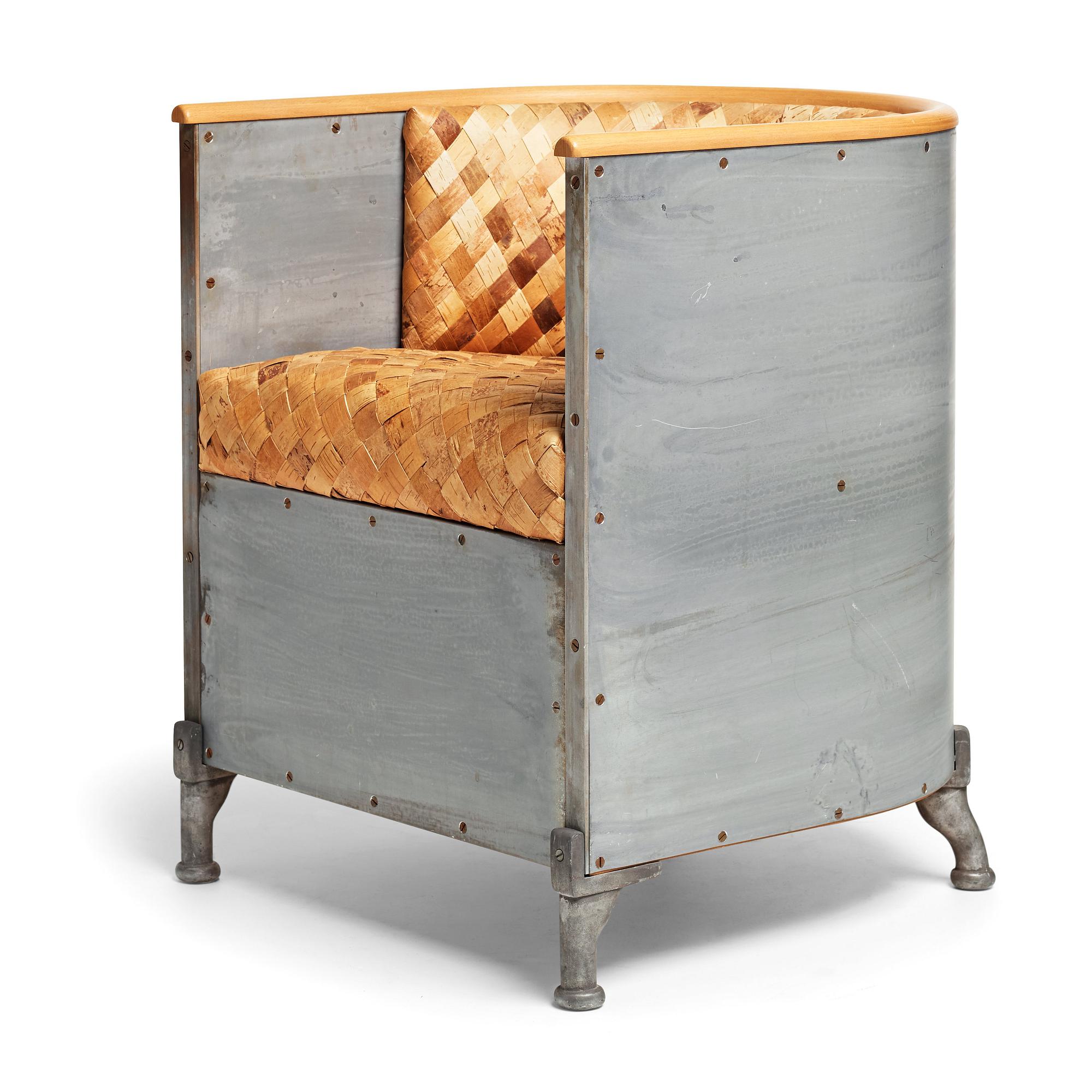 Mats Theselius, an "Aluminium" easy chair, Källemo, Sweden post 1990.
