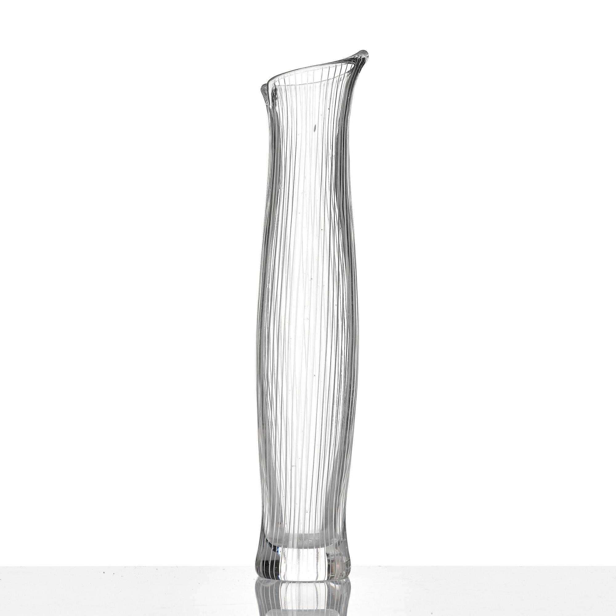 Tapio Wirkkala, a 'Tuonelas flod' glass vase, Iittala, Finland, model 3522.