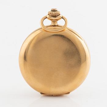 Alex Hüning, pocket watch, 18K gold, hunter, 51 mm.