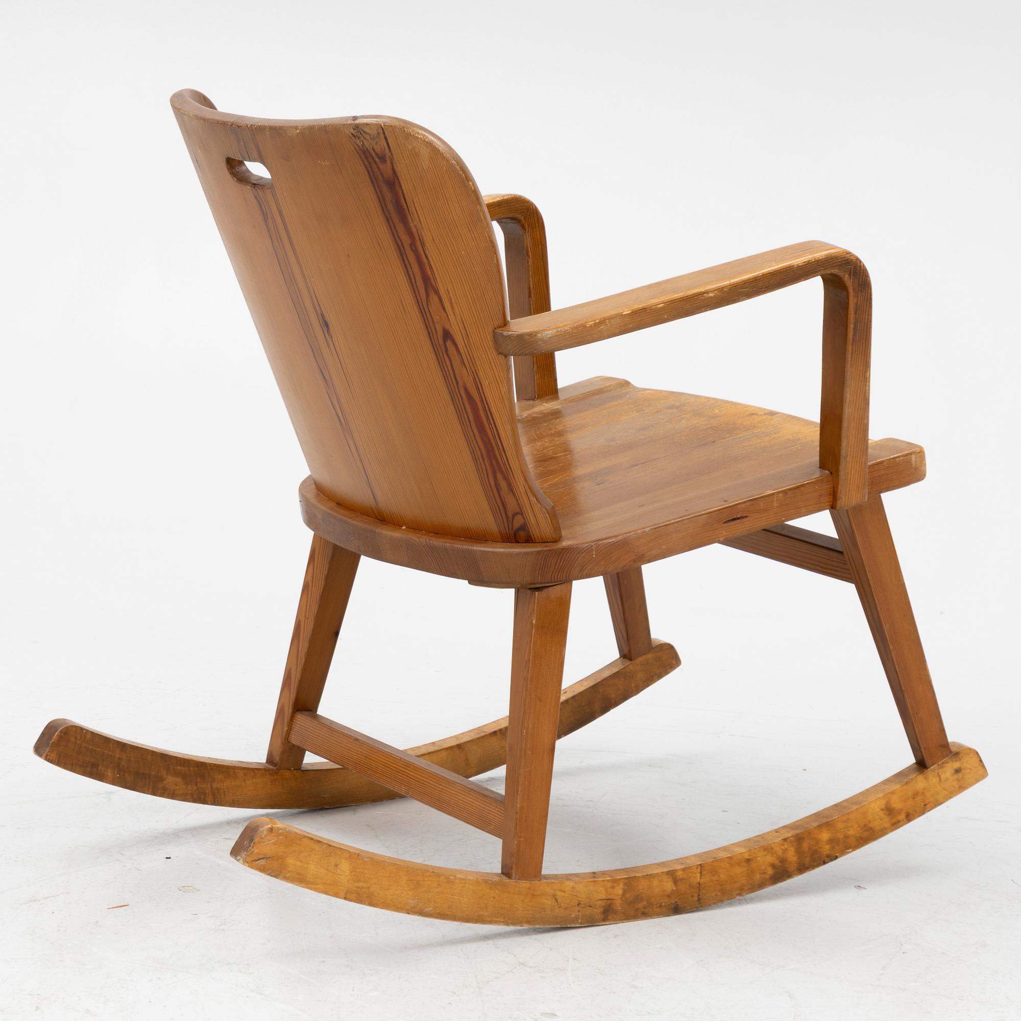 AB ÅBY Furniture Factory, rocking chair, Sportstuga furniture, 1940s-50s.