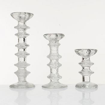 Timo Sarpaneva, a set of 3 vases and 3 candlesticks, Iittala, Finland.