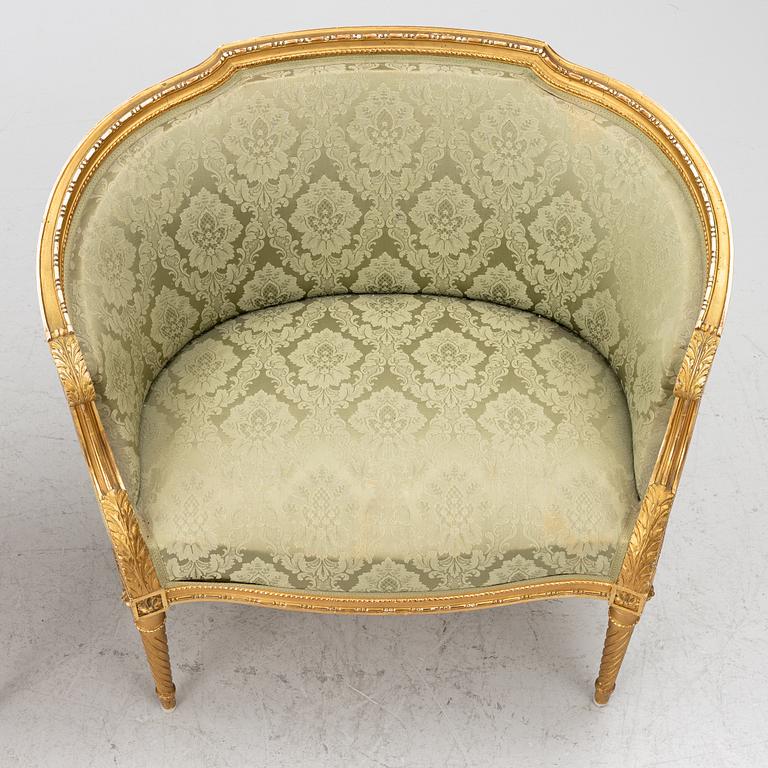 Fåtöljer ett par, Louis XVI-stil, 1900-tales början.