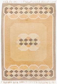 Ingegerd Silow, a flat weave rug, signed IS, c. 270 x 185 cm.