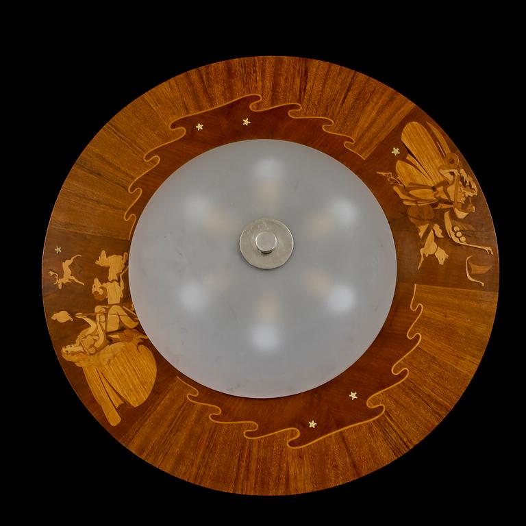 TAKPLAFOND, Birger Ekman, Mjölby Intarsia, 1942.