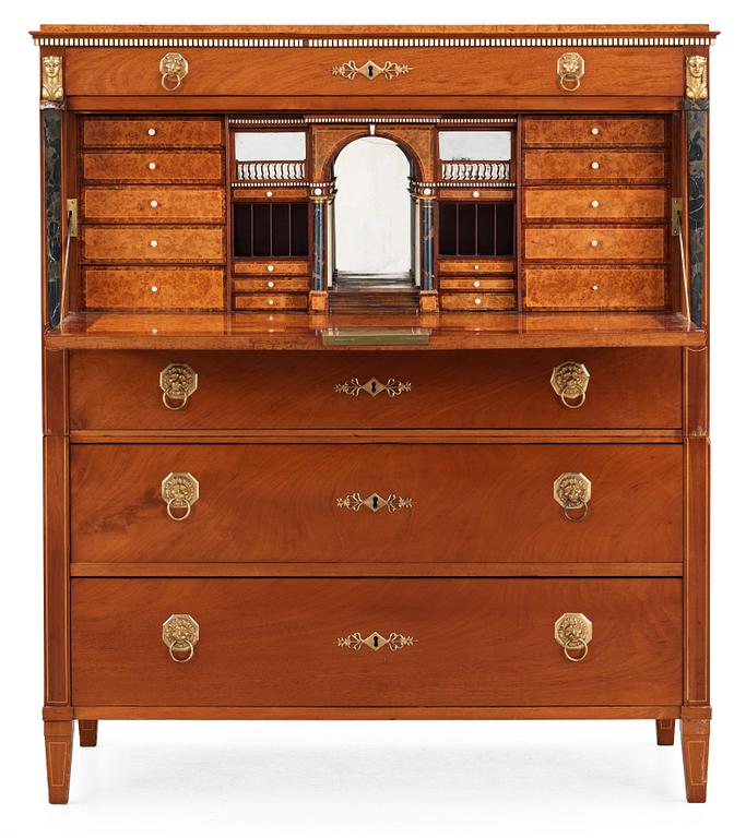 A Swedish Empire circa 1820 secretaire.