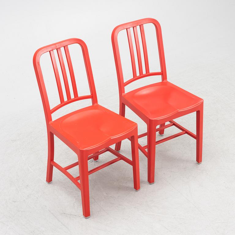 Six '111 Navy Chairs', Emeco & Coca-Cola.