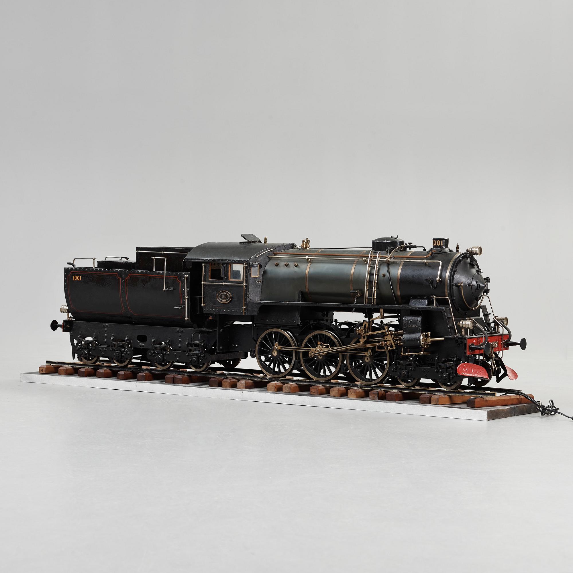MODELL AV ÅNGLOK, modell A 1001, möjligen utfört av Sture Petterson, Kalmar. Bär datering 1926.