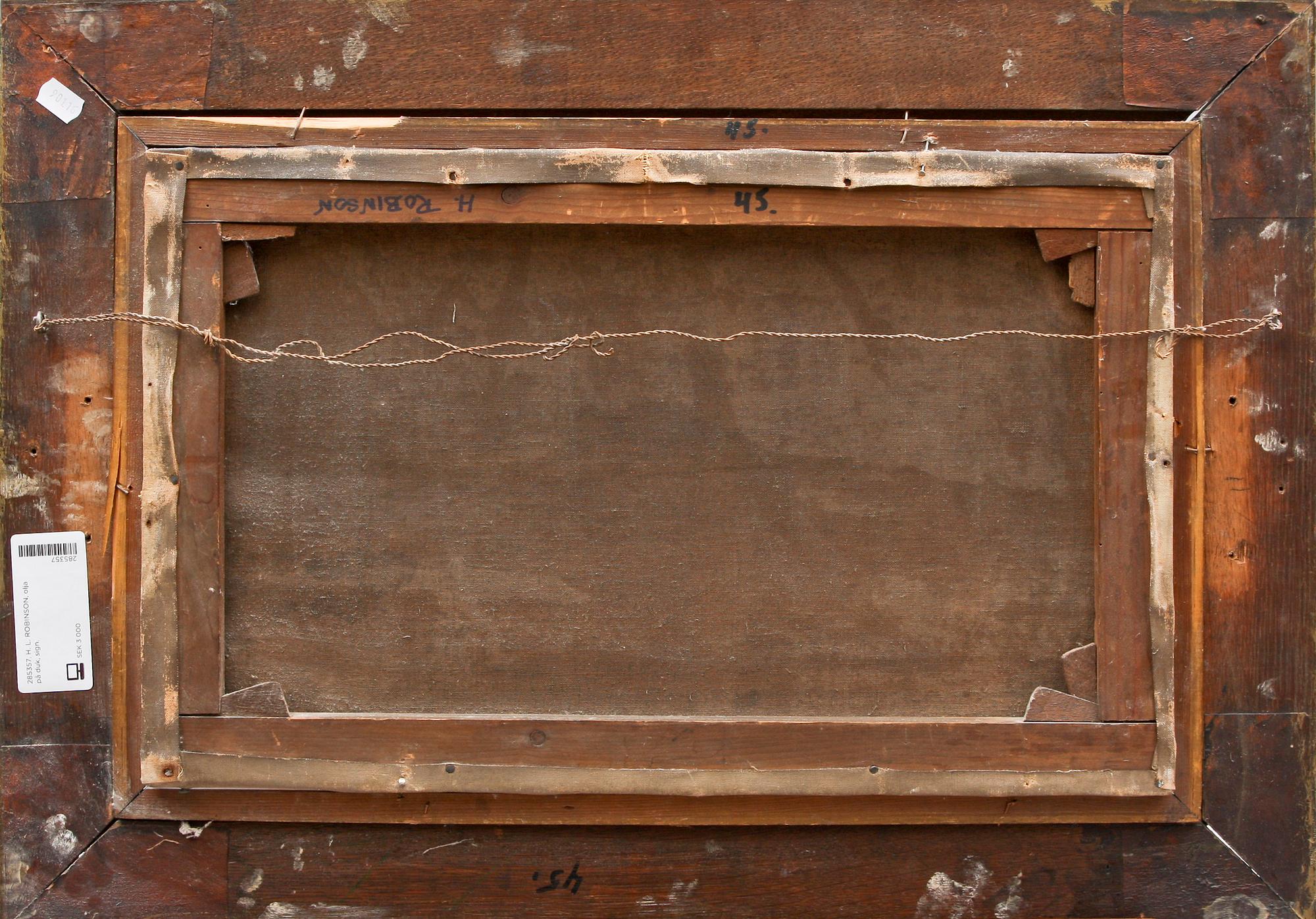 H. L. ROBINSON, olja på duk, sign.