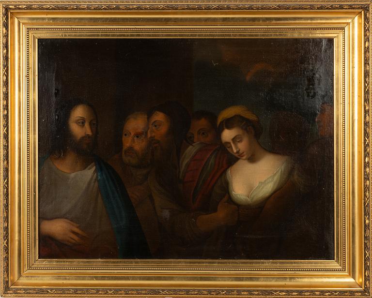 Unknown artist, 19th century, Christ and the Adulteress.