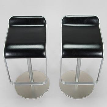 Shin & Tomoko Azumi, bar stools, 2 pcs, "Lem", LaPalma, Italy, 21st century.