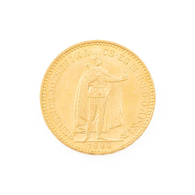 Gold coin, Hungary, 20 Korona, 1898.
