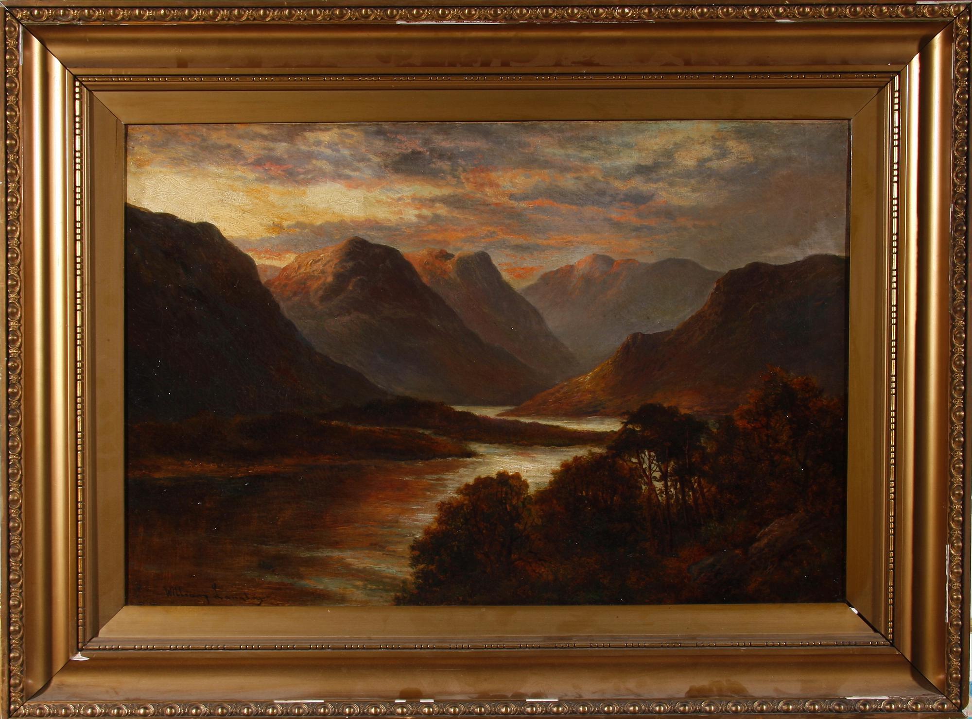 WILLIAM LANGLEY. Olja på duk, sign.