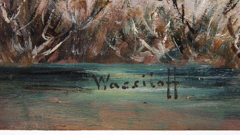 OKÄND KONSTNÄR, olja på pannå, 2 st, sign Wassiloff. Ryssland, 1900-talets senare hälft.