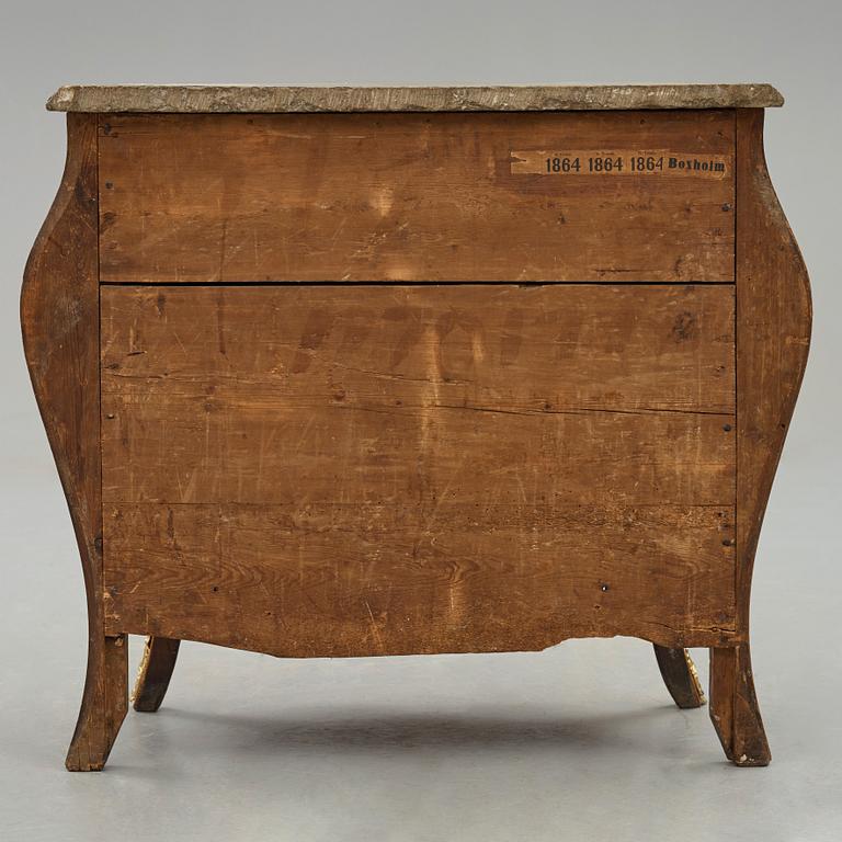 A Swedish Rococo 18th century commode presumably by Gustaf Foltiern (master in Stockholm 1771-1804).
