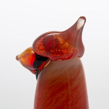 Oiva Toikka, glass bird, signed O. Toikka Nuutajärvi.