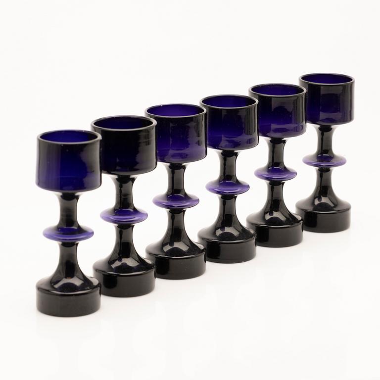 Kaj Franck, Trophies/vases, 6 pcs, Nuutajärvi/Notsjö, 1960s.