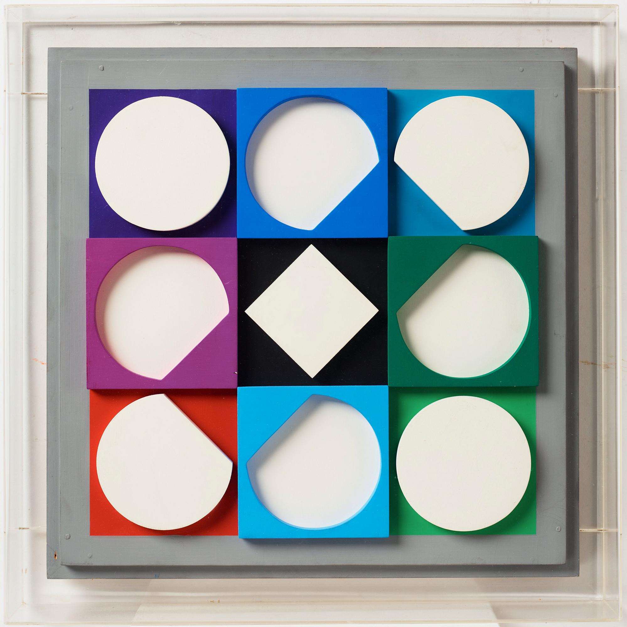 Victor Vasarely, "Topaze, blanche postif".