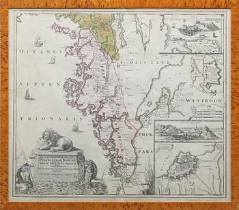 KARTA, kolorerad, 1800-tal.