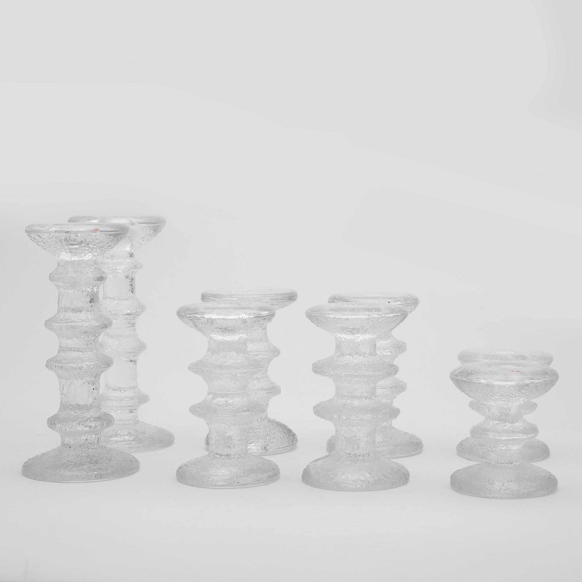 LJUSSTAKAR, 8 st, "Festivo", Timo Sarpaneva, Iittala.