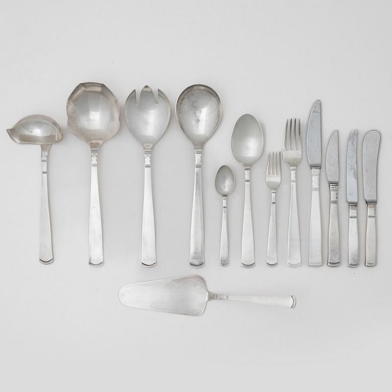 Jacob Ängman, bestickservis, 79 delar, silver, "Rosenholm" GAB, Eskilstuna, 1951-1990.