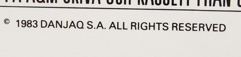 Two Swedish movie posters James Bond "Octopussy", 1983 "Leva och låt dö" (Live and let die)  1973,