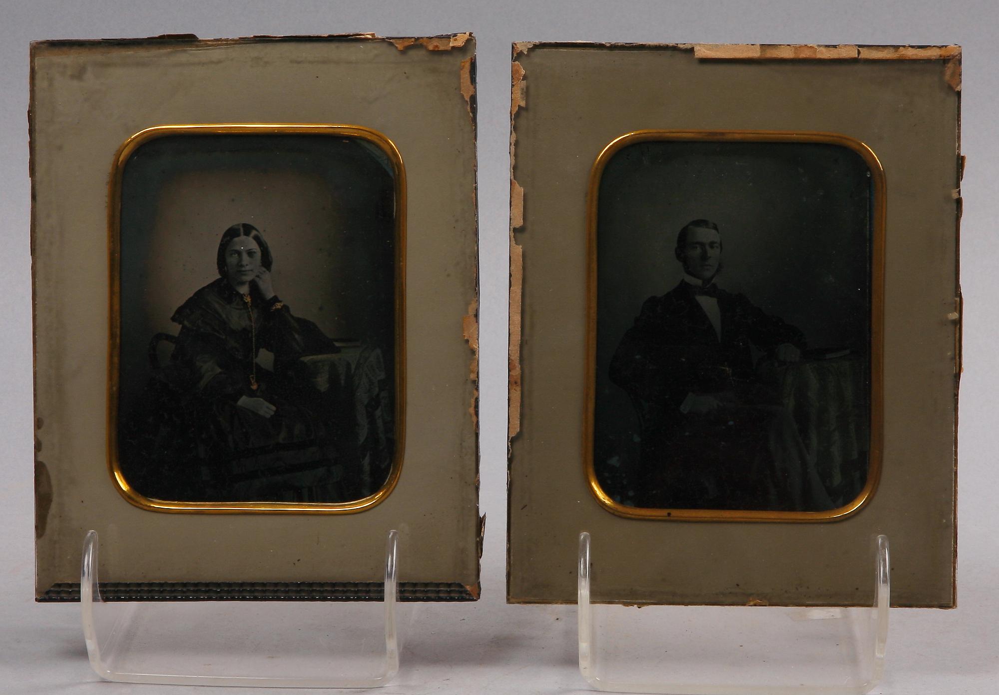 DAGUERROTYPER, 2 st. 1800-tal.