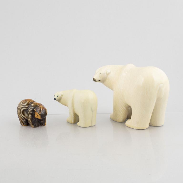 Lisa Larson, figuriner, 6 st, ur serierna "Lillskansen" och "Skansen", Gustavsberg.