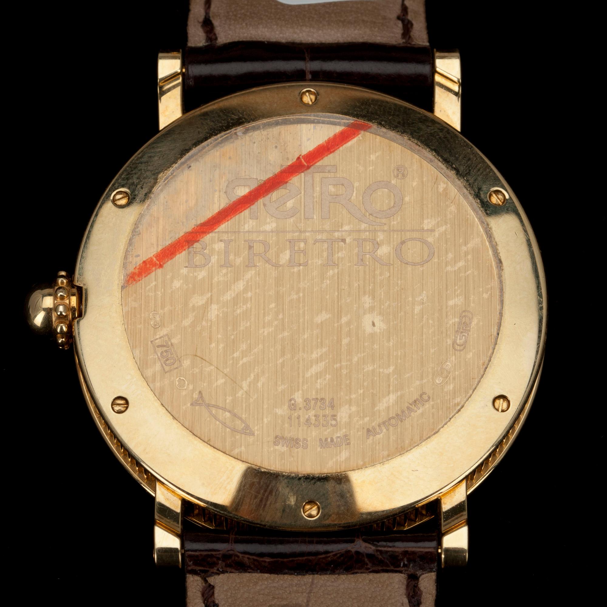 ARMBANDSUR, herr, Gerald Genta Retro Biretro, guld 18K.