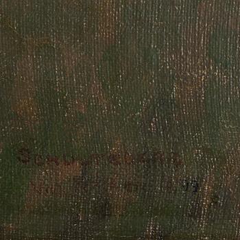 ANSHELM SCHULTZBERG, oil on canvas, signed and dated Vid Rämen -99.