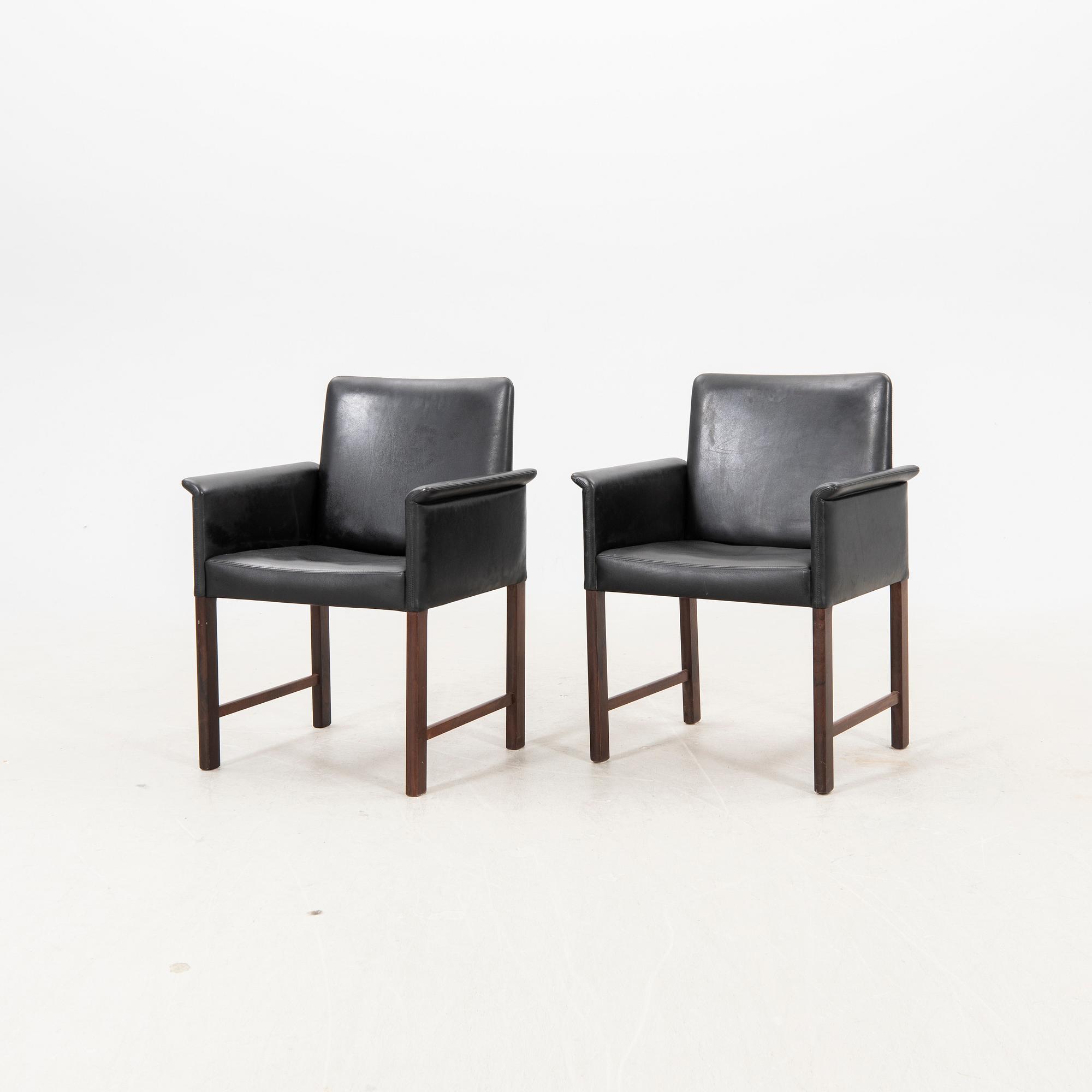 A pair of easy chairs by Hans Olsen, Denmark, 1960s.