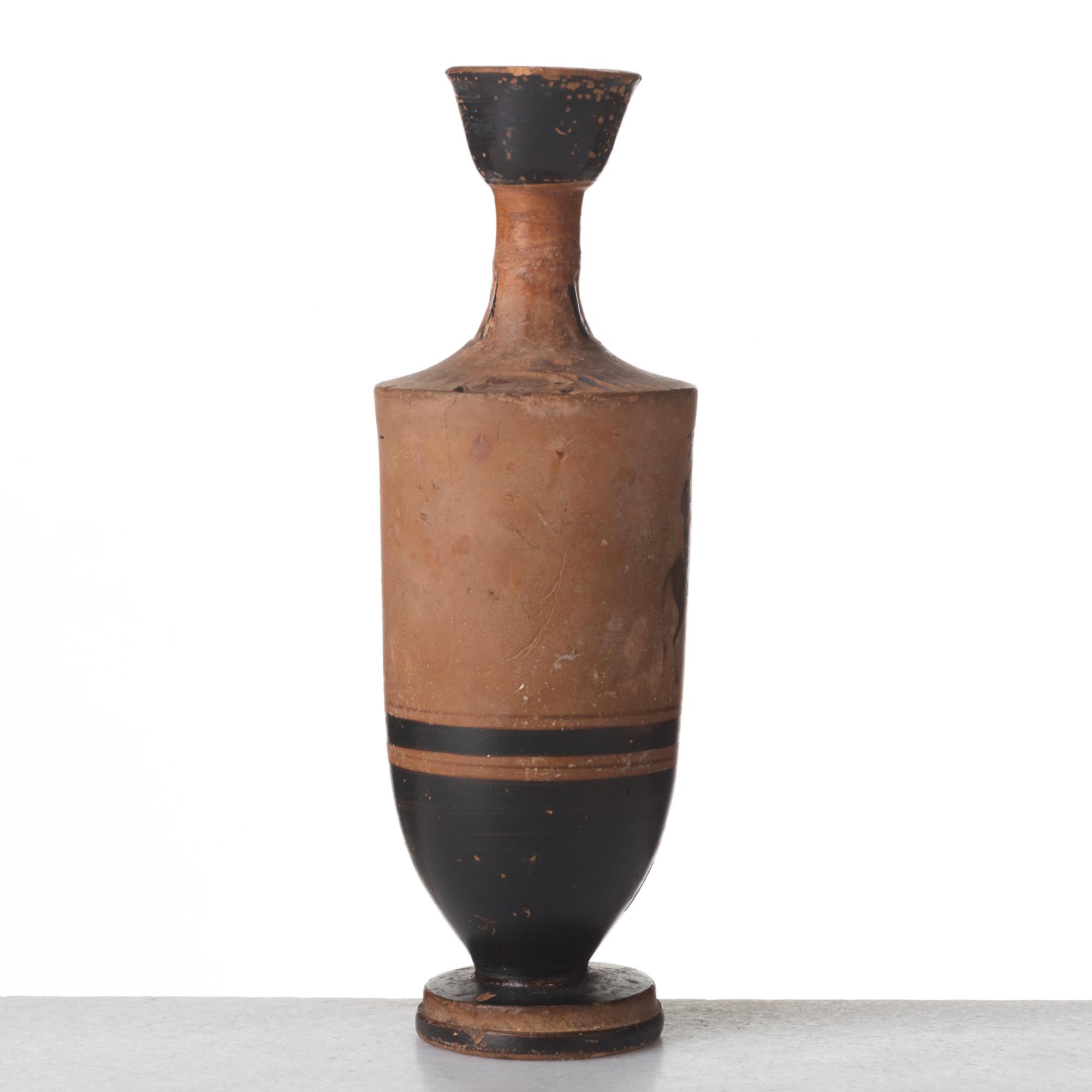 An Attic black-figured Lekhytos, probably late 5th Century B.C.