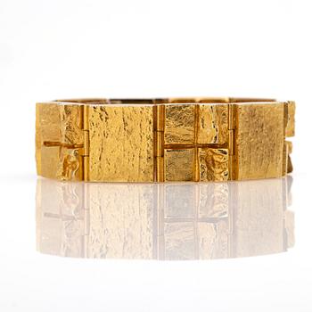 Björn Weckström, Bracelet, 18K gold, "Quadrate forms", for Lapponia, Finland.